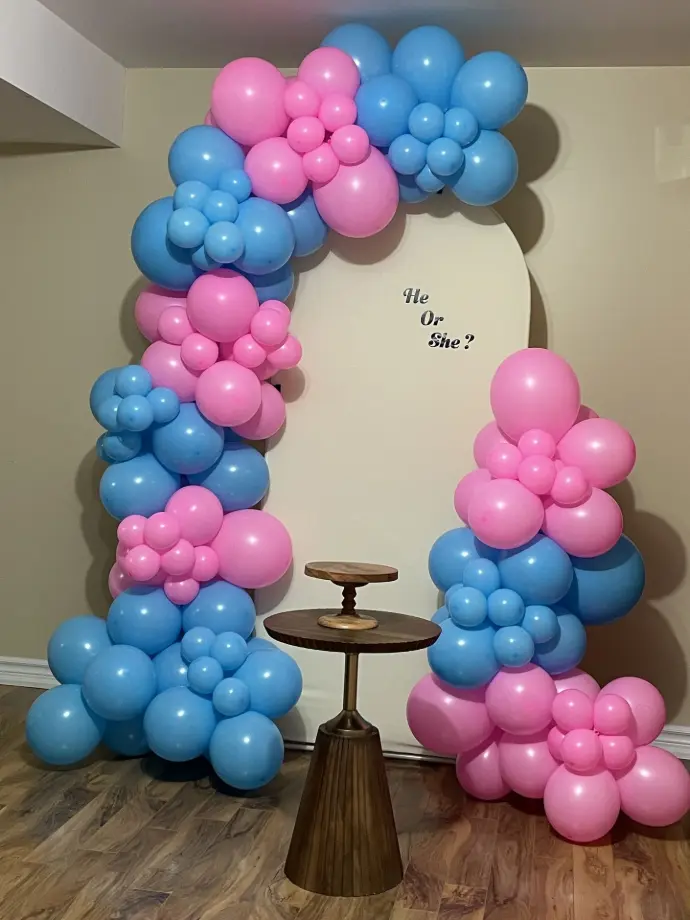Baby shower Balloon Decorations with pastel garland in Brampton 